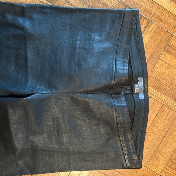 Vince Black Stretch Leather Leggings M EUC - Picture 4 of 9